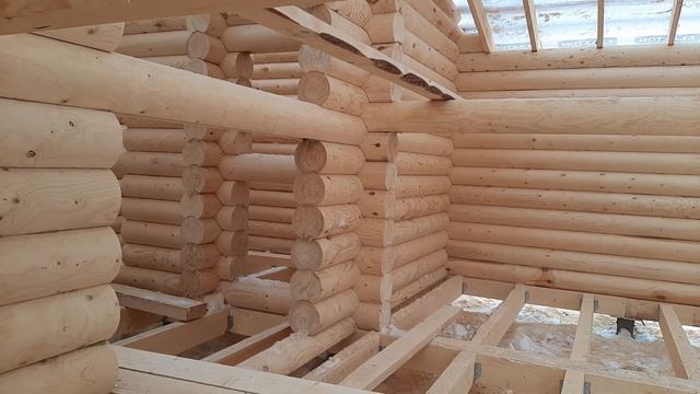 "Шале АНСЕЛЬ" Сборка дома из бревна. смотреть онлайн