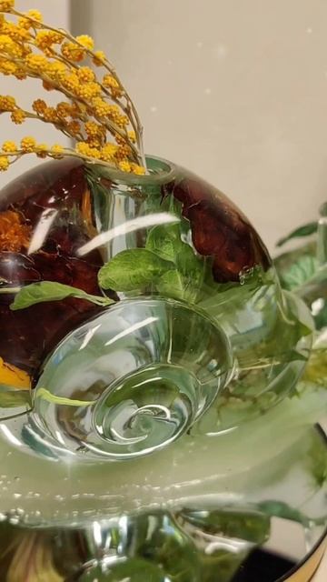 Улитка-ваза-ночник. #мастерскаяjl #стеклянныебукеты #крылатаябижутерия