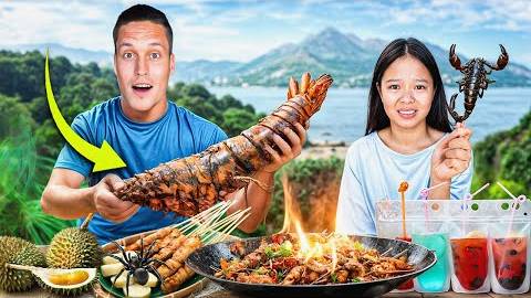 ПРОБУЕМ ВСЮ УЛИЧНУЮ ЕДУ в ТАЙЛАНДЕ! Как это едят? смотреть онлайн