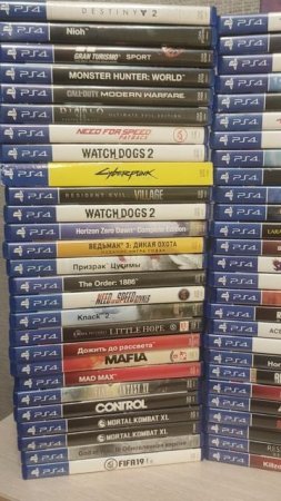 Больше 130 бу игр на продажу на ps4