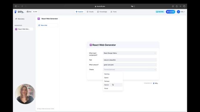 Dify Tutorial | Create a React Component Generator as your coding assistant