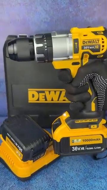 Шуруповерт ударный мощный аккумуляторный Dewalt 36V 2 АКБ в кейсе с набором инструментов