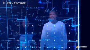 Muxwave Holographic Invisible Transparent Led Screen Shining On Games of The Future 2024 in Russia