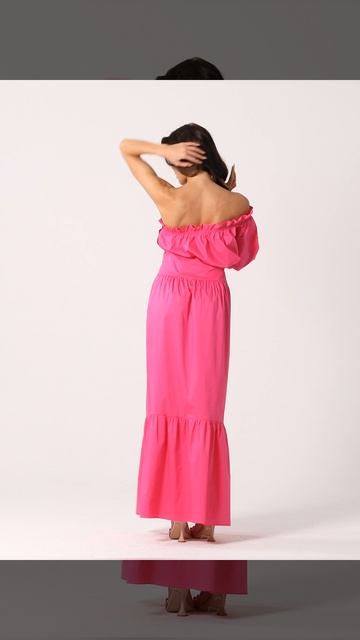 Платье-макси на одно плечо (08-74PK) смотреть онлайн