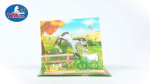 Книжка-панорамка для малышей «М. Дружинина. Домашние животные», Умка 978-5-506-01413-3