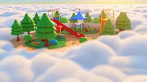 Детская площадка из облаков // ФУТАЖ ДЕТСКИЙ