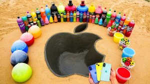 ИЗВЕРЖЕНИЕ РАЗНОЦВЕТНОЙ ПЕНЫ ИЗ ЛОГО APPLE | РАЗВЛЕКАТЕЛЬНОЕ ВИДЕО ДЛЯ ДЕТЕЙ