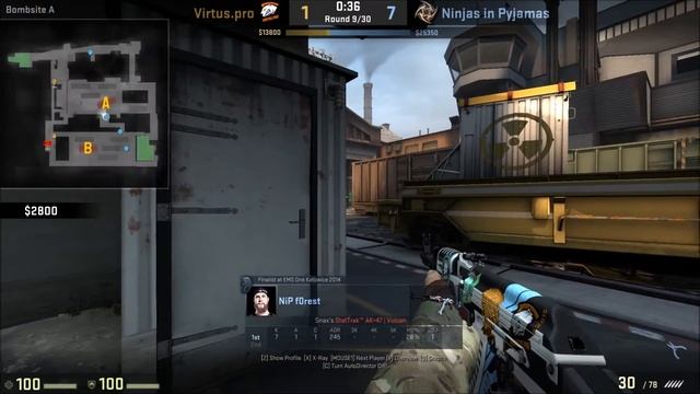 POV - f0rest (NiP)(19-8) vs Virtus.Pro / 16-5 / train / 23.09.2017 / 1080p 60fps смотреть онлайн