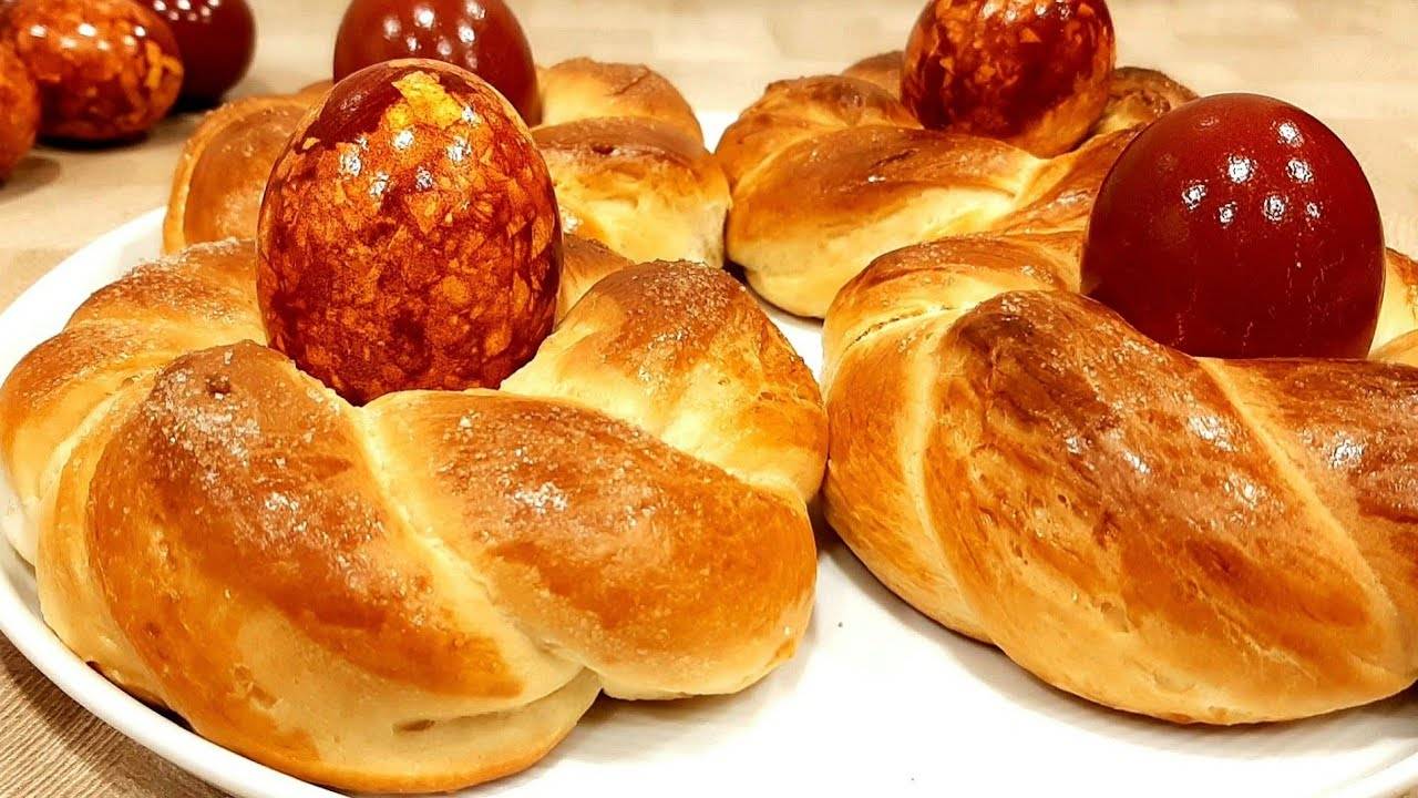 Пасхальные булочки-подставки для яиц как у бабушки - пошаговый рецепт в духовке
