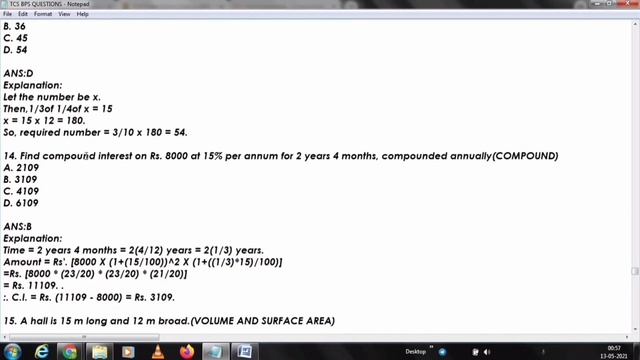 TCS NINJA EXAM PAPER | EXAM PATTERN | EXAM SYLLABUS | MODEL PAPER WITH ANSWER & EXPLANATION |TCS NQ