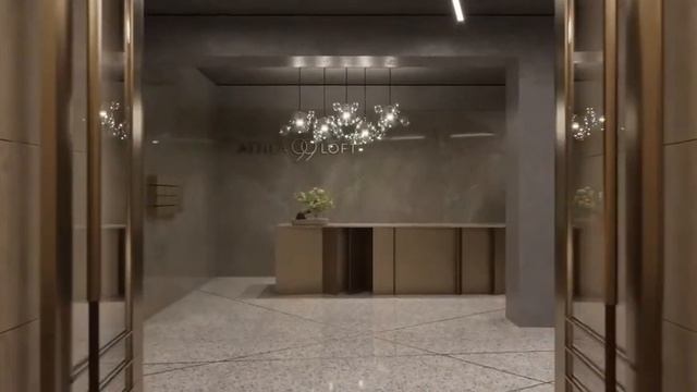 Animation scene. Interior and exterior design.