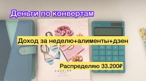 Распределяю 33.200₽ по конвертам