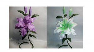 МК настольная лилия из изолона 2 мм.махровая лилия малышка.светильник из изолона.