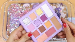 Смешиваем «лавандовые» тени и макияж, блёстки в слайм! Увлекательное видео со слаймом! ★ASMR★