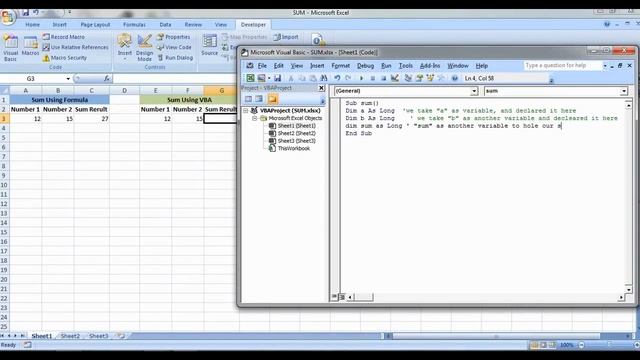 Best Excel Tutorial | Sum Formula in Excel And VBA | 2 in 1 Magic