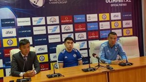 Пресс - конференция сборной Казахстана , перед матчем с Бельгией . Отбор на ЕВРО 2023 . U-21