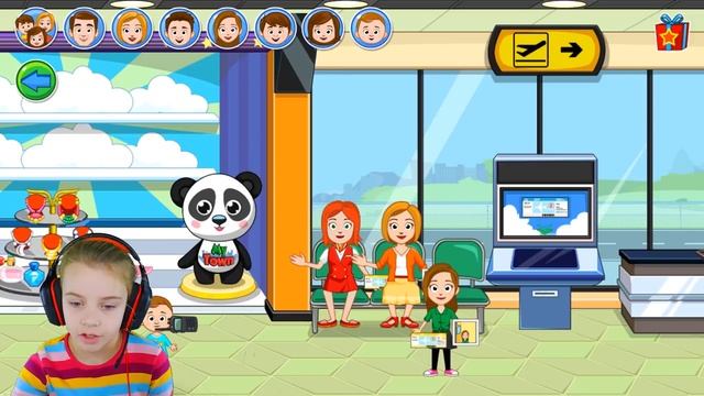 Family Play TV -  My Town АЭРОПОРТ видео ДЛЯ ДЕТЕЙ игровой мультик ПРО АЭРОПОРТ детская игра