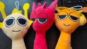 играем в спрунки, мягкие игрушки спрунки для детей