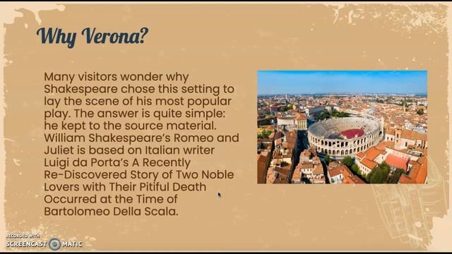 Romeo & Juliet - Verona, Italy Google Slides