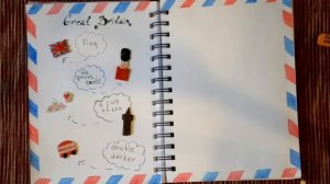 Идея разворота в личном дневнике/Оформление блокнота/Лондон/Английский язык