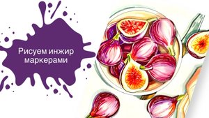 Рисуем Инжир на Драпировке Спиртовыми Маркерами!
