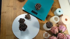 Обзор шоколадных молдов  роз для букетов