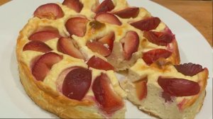 Творожная запеканка со сливой