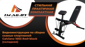 Скамья спортивная Calviano 1003 Red+black (складная)