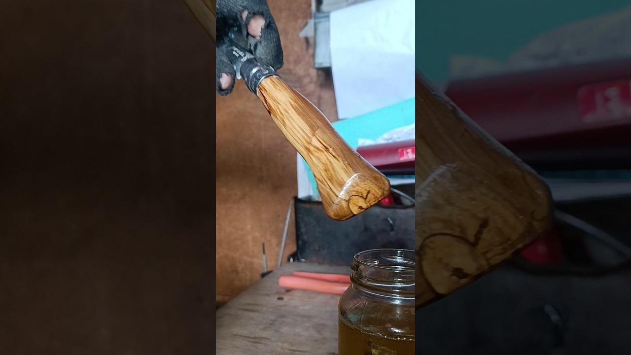 Вскрытие рисунка рукояти пропиткой. смотреть онлайн