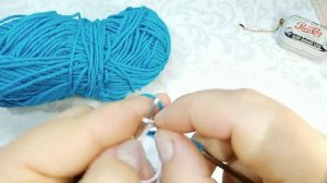 Самый легкий способ ! Набор петель  с помощью дополнительной нити КРЮЧКОМ