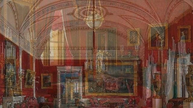 Интерьеры Зимнего дворца на картинах  русского живописца Гау Эдуарда Петровича