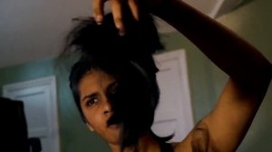 Indian girl headshave | Shaving thick black hair on camera