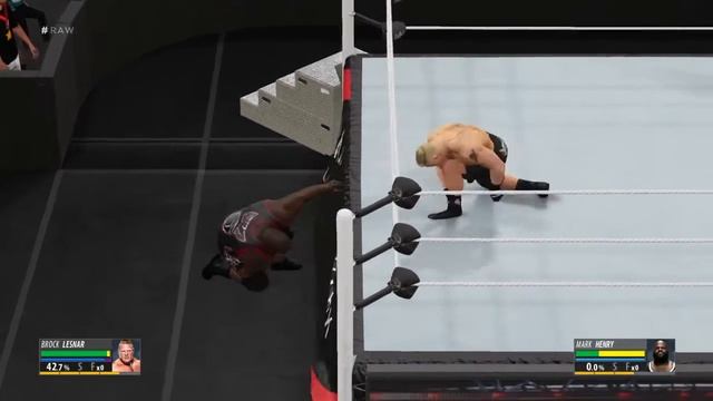 WWE 2K16 brock lesnar vs mark henry for wwe world heavy weight championship