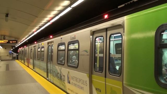 Canada Line ROTEM EMU train departs King Edward Station смотреть онлайн