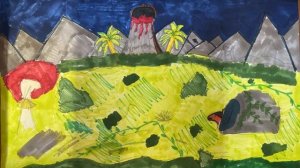 Мультфильм "Динозавры и метеорит"