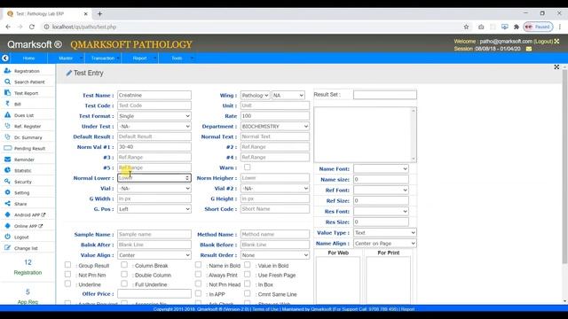 Test Create Pathology Lab Software Online