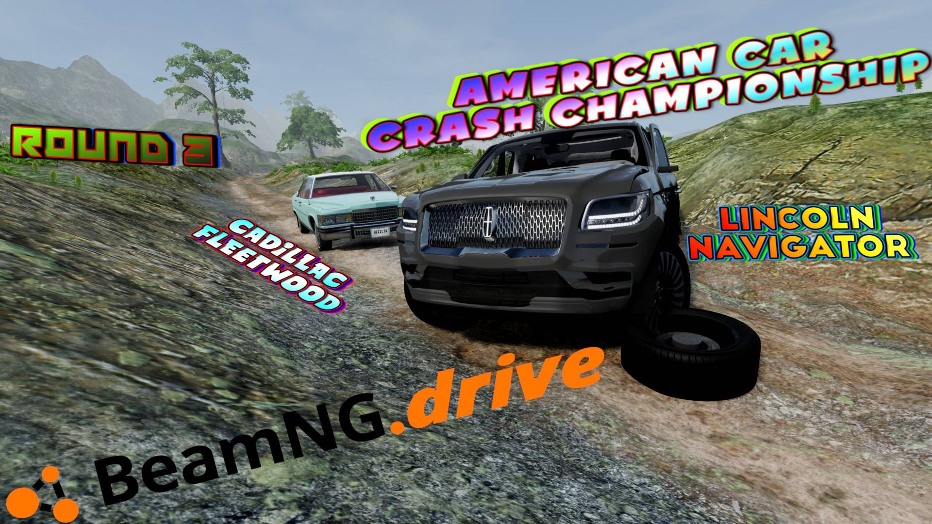 ROUND 3/ LINCOLN NAVIGATOR VS CADILLAC FLEETWOOD/AMERICAN CAR CRASH CHAMPIONSHIP BEAMNG DRIVE/