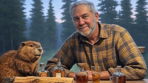 Сидим с бобром за столом, но это Рэп