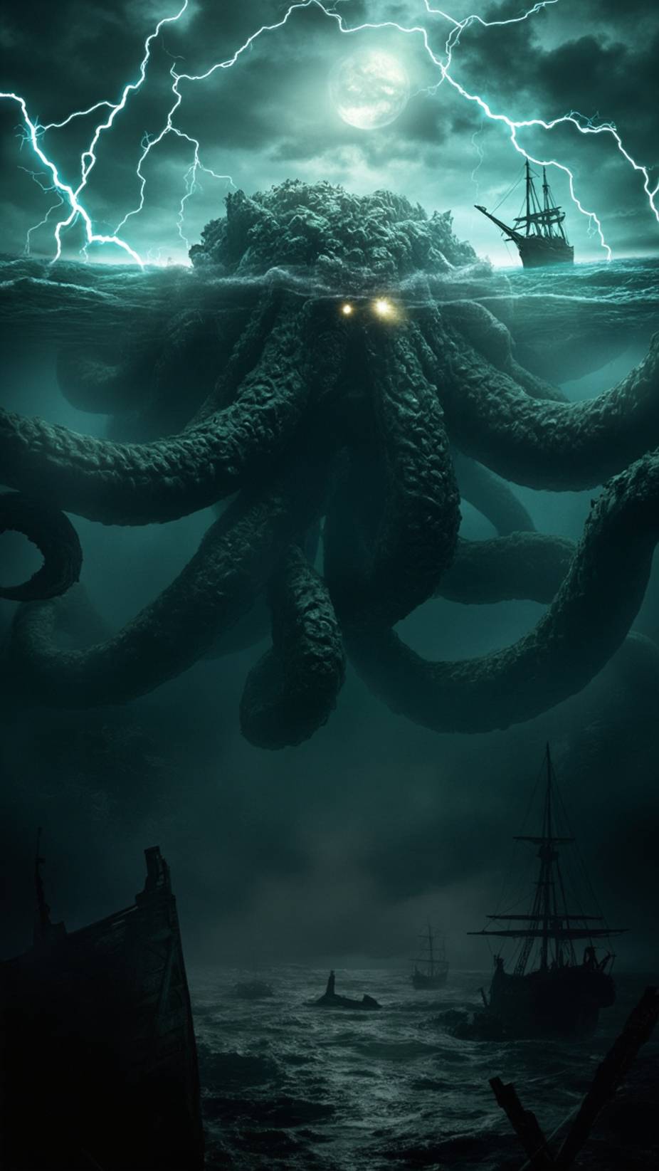 Крик Моряка под Рёв Кракена! 🏴☠️ AI Метал Атака! #shorts #piratemetal #aimusic #kraken
