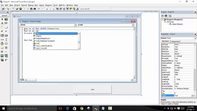 DATABASE IN VISUAL BASIC WITH EXAMPLE | | visual basic tutorial смотреть онлайн
