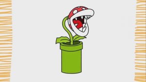 Как нарисовать РАСТЕНИЕ ПИРАНЬЮ в SUPER MARIO BROS