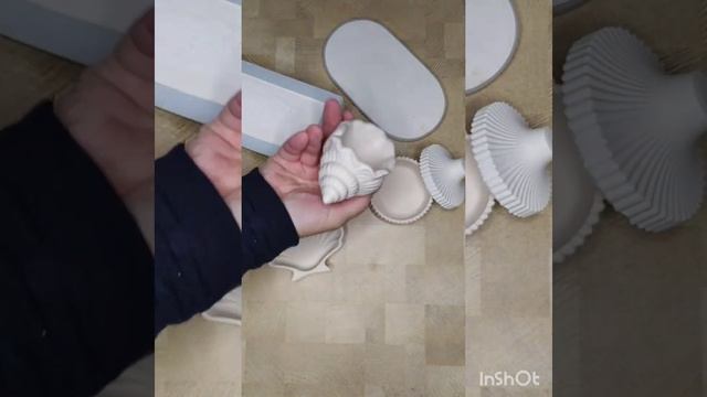 Силиконовые формы для гипса.ДекорГипс г16.Достаю изделия из форм.Скульптурный гипс.Залип на видео