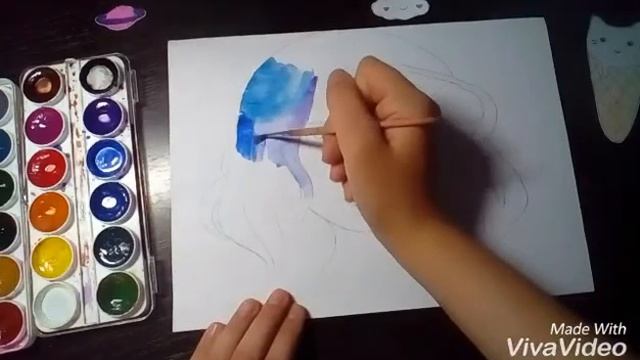 Урок рисования / Космический портрет ♡ смотреть онлайн