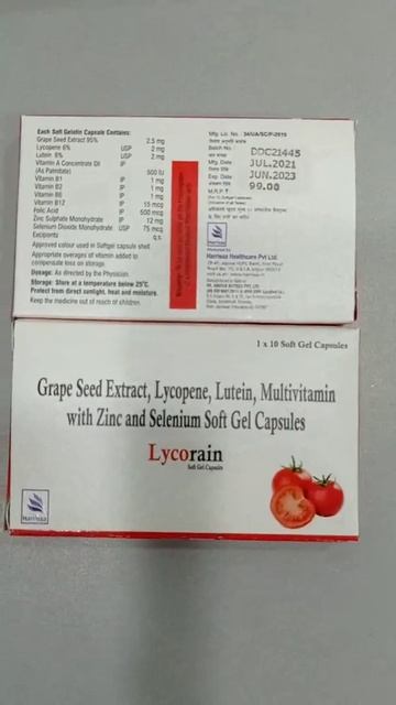 Grape Seed Extract, Lycopene, Lutein, Mulivitamin with Zinc and Selenium Soft Gel Capsules