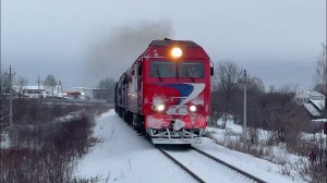 Перегонка локомотивов. Сплотка ТЭП70БС-093 с 2ТЭ10У-0360 и 3ТЭ10М-1404ВБ