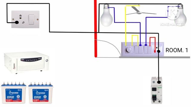 double battery inverter connection । inverter connection for home