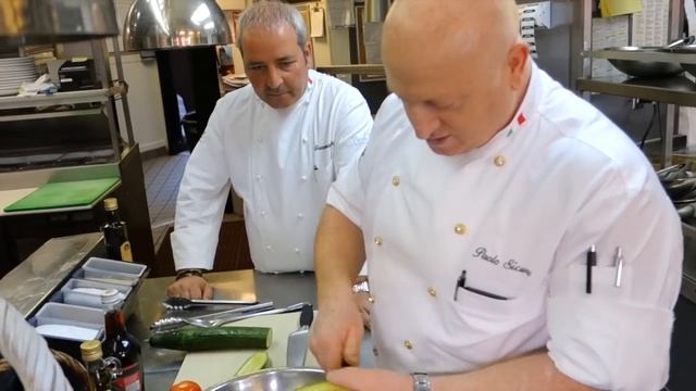 Secrets of Restaurant Chefs: Chef Giacomino Drago Makes a Panzanella Salad with Spelt (not bread) смотреть онлайн