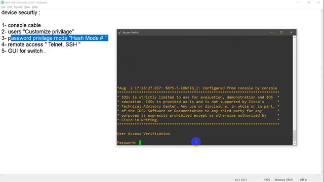 08 - HQ, Switch's Access (Console Cable, SSH and GUI) Device Security, neTTech.