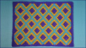 Красивый узор тунисским крючком. Часть 1.
