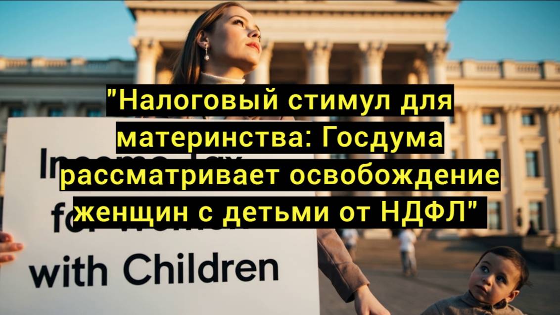 "Налоговый стимул для материнства: Госдума рассматривает освобождение женщин с детьми от НДФЛ"